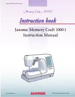Janome Memory Craft 10001 Instruction Manual preview