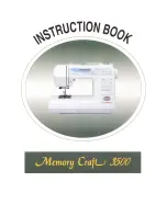 Janome Memory Craft 3500 Instruction Book preview