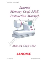 Janome Memory Craft 350e Instruction Manual предпросмотр