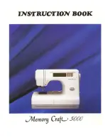 Janome Memory Craft 5000 Instruction Book preview