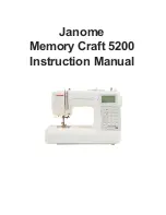 Janome MEMORY CRAFT 5200 - Instruction Manual preview