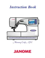 Janome MEMORY CRAFT 9700 Instruction Book preview