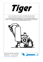 Janser Tiger Use And Maintenance Manual preview