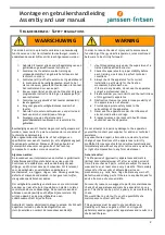 Предварительный просмотр 2 страницы Janssen Fritsen Senior Assembly And User'S Manual