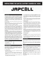 Japcell BC-4000 Instructions предпросмотр