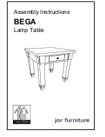 Предварительный просмотр 1 страницы Jar Furniture BEGA Assembly Instructions