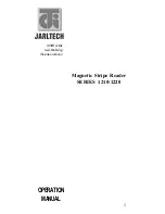 Preview for 1 page of JARLTECH 1210 Series Operation Manual