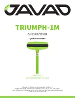 Preview for 1 page of Javad TRIUMPH-1M Quick Start Manual