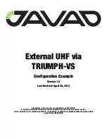 Предварительный просмотр 1 страницы Javad TRIUMPH-VS Configuration Example