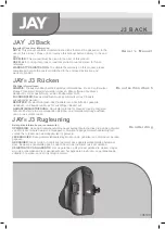 Preview for 1 page of Jay J3 BACK Instructions Manual