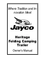 Jayco Heritage Owner'S Manual preview