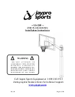 Jaypro Sports LS-200 Installation Instructions Manual preview