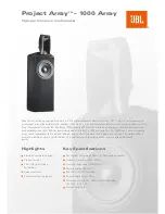 JBL 1000 ARRAY Specifications предпросмотр