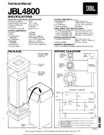 JBL 4800 Technical Manual предпросмотр