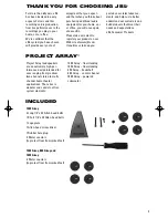 Preview for 3 page of JBL 800 ARRAY Owner'S Manual