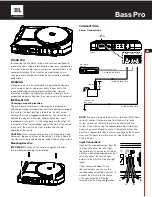 Preview for 3 page of JBL BASSPRO Quick Start Manual