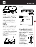 Preview for 13 page of JBL BASSPRO Quick Start Manual