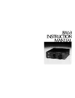 JBL BX63 Instruction Manual preview