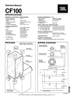 JBL CF100 Technical Manual preview