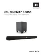 JBL Cinema SB350 Owner'S Manual preview