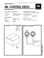 Предварительный просмотр 1 страницы JBL Control SB210 Technical Manual