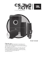 Preview for 1 page of JBL CS 360 Xcite Owner'S Manual