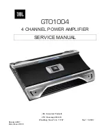 Предварительный просмотр 1 страницы JBL Grand Touring Series GTO1004 Service Manual