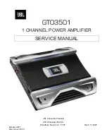 JBL Grand Touring Series GTO3501 Service Manual preview