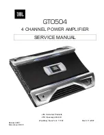 JBL Grand Touring Series GTO504 Service Manual preview