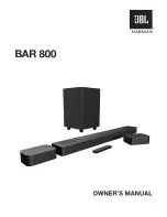 JBL Harman BAR 800 User Manual предпросмотр