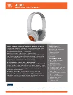 Предварительный просмотр 2 страницы JBL J56BT Features