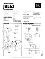 JBL JBL62 Technical Manual preview