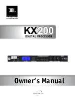 JBL KX200 Owner'S Manual предпросмотр