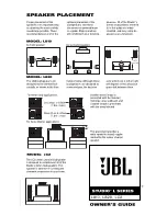 Preview for 1 page of JBL L Series Owner'S Manual