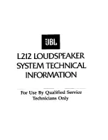 Предварительный просмотр 1 страницы JBL L212 Technical Information