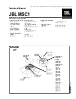 JBL MSC1 Technical Manual предпросмотр
