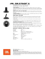 Preview for 2 page of JBL on stage II Specifications