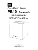 Предварительный просмотр 1 страницы JBL PowerBass PB10 Preliminary Service Manual