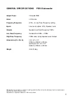 Предварительный просмотр 3 страницы JBL PowerBass PB10 Preliminary Service Manual