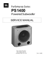 JBL PS1400 Service Manual предпросмотр