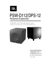 JBL PSW-D112 Service Manual предпросмотр