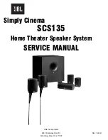 Предварительный просмотр 1 страницы JBL SCS 135 Service Manual