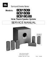 JBL SCS160SI Service Manual preview