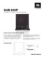 JBL SUB550P Owner'S Manual предпросмотр