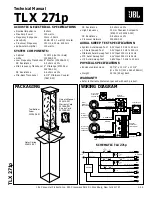 Предварительный просмотр 1 страницы JBL TLX271P Technical Manual