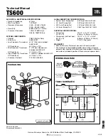 JBL TS600 Technical Manual предпросмотр