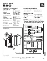 JBL TS8000 Technical Manual предпросмотр