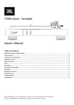 JBL TT350 Classic Owner'S Manual preview