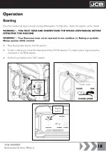 Preview for 18 page of jcb JCB-G8000PE Instructions & User'S Manual