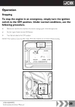 Preview for 20 page of jcb JCB-G8000PE Instructions & User'S Manual